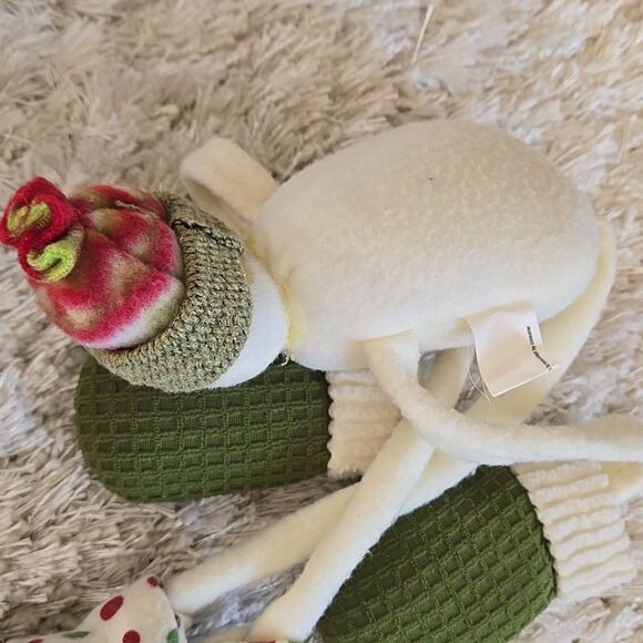 Snowman Plush Green Mittens decor home accessories accent apt unisex - Picture 10 of 13